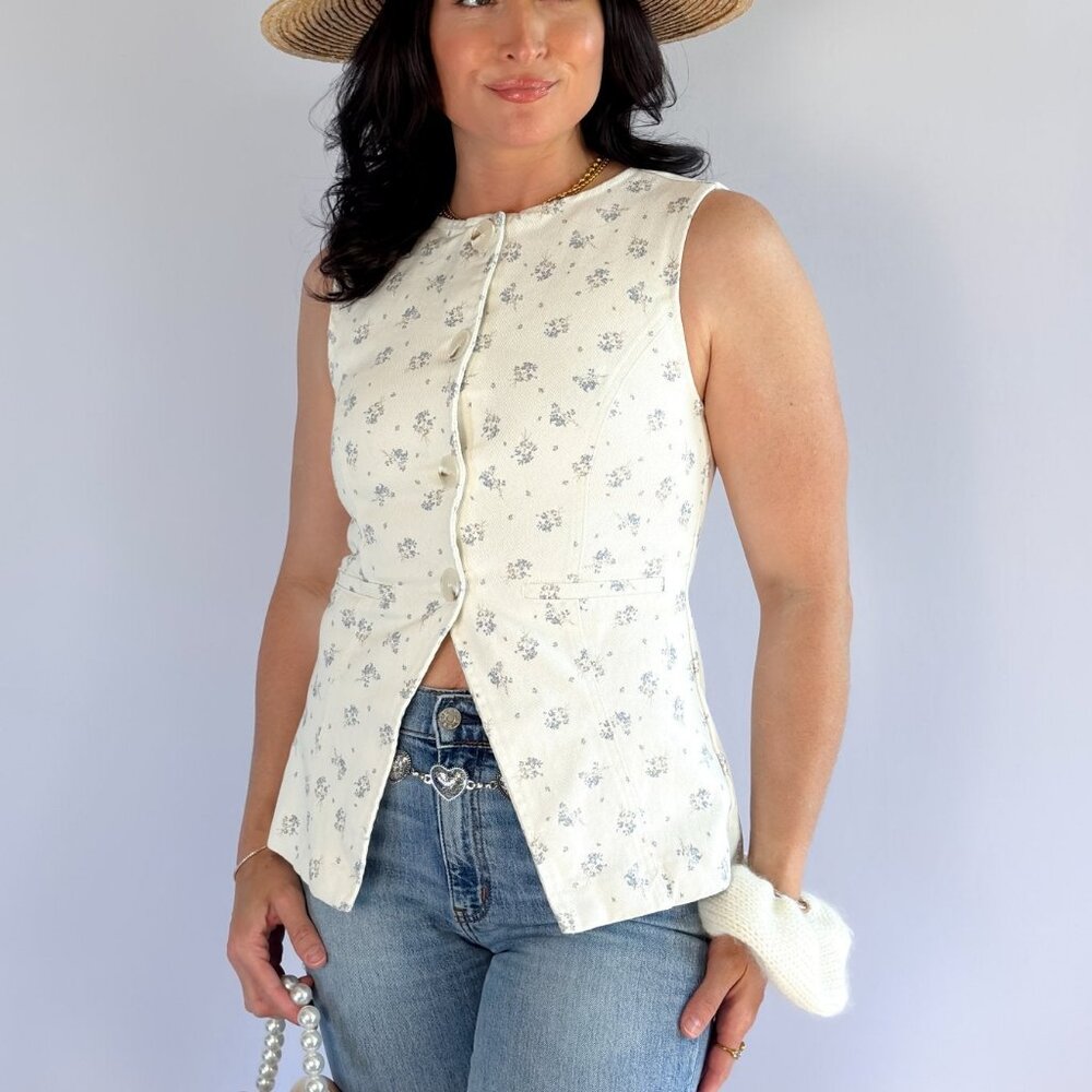 Cottagecore Vest Top | Summer White Tops for Ladies